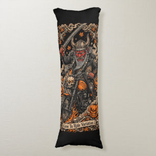 Coussins Longs Oni Samurai Motard Halloween