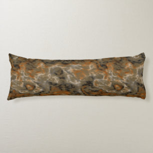 Coussins Longs or olive et noir abstrait