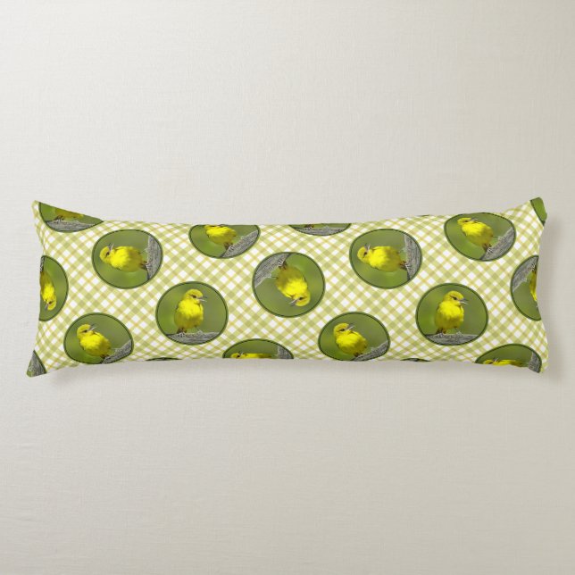 Coussins Longs Orchard Oriole Femme au printemps Photo originale (Devant)