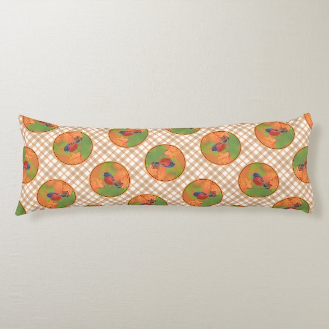 Coussins Longs Orchard Oriole Songbird Peinture Oiseau original (Devant)