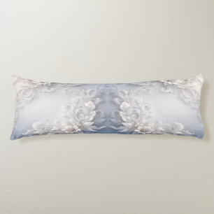 Coussins Longs Oreiller à corps floral blanc