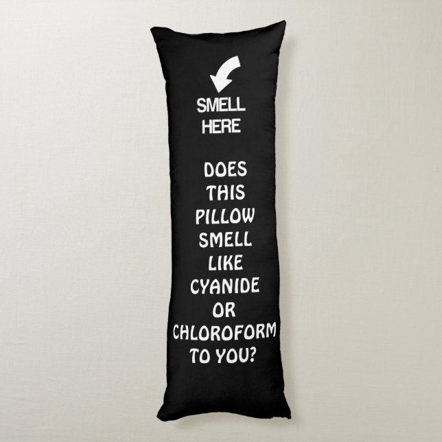 Coussins Longs Oreiller blague Cyanure ou Chloroforme (Dos (Vertical))
