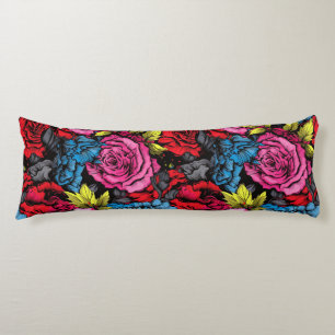 Coussins Longs Oreiller Bold Punk Blooms Floral Body