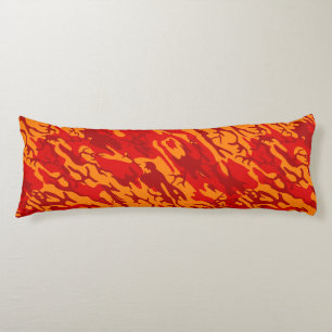 Coussins Longs Oreiller carrosserie Lava Red Camo