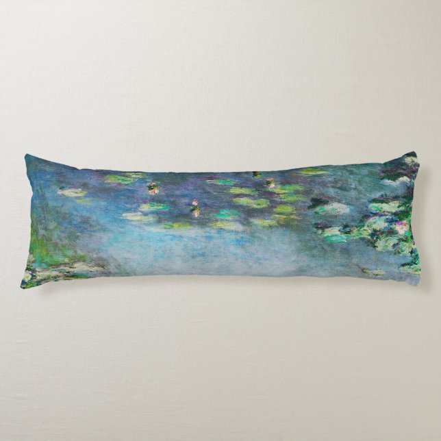 Coussins Longs Oreiller Claude Monet Nénuphar Art Fin (Devant)