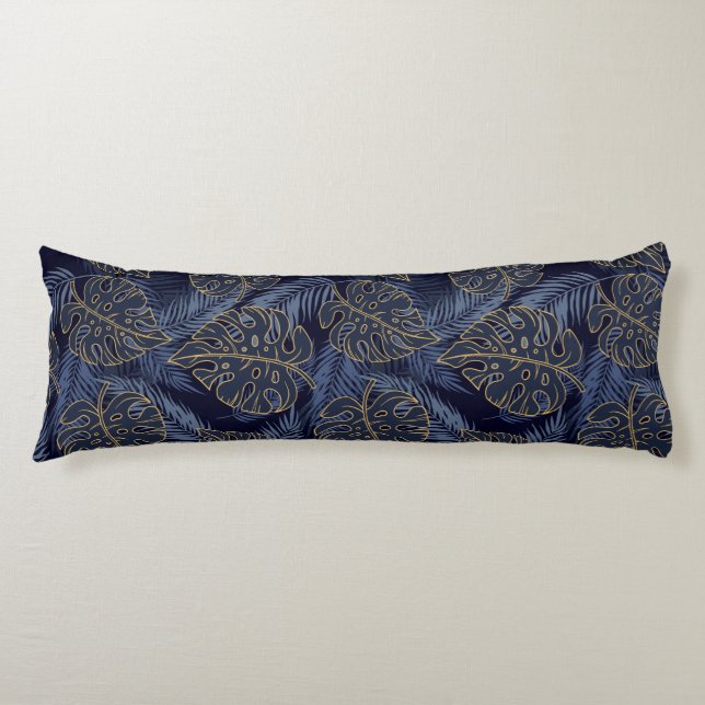 Coussins Longs Oreiller corporeel à motif de palmiers tropicaux (Devant)