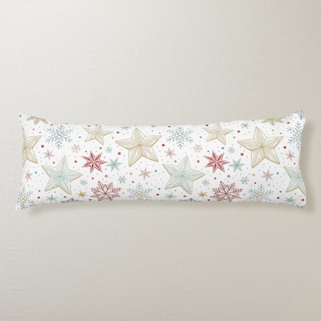Coussins Longs "Oreiller Corporel à Motif Étoile Cosy (Devant)