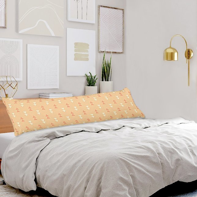 Coussins Longs Oreiller Corporel à Motif Triangles Orange (Créateur téléchargé)