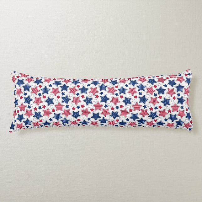 Coussins Longs Oreiller corporel du 4 juillet (Devant)