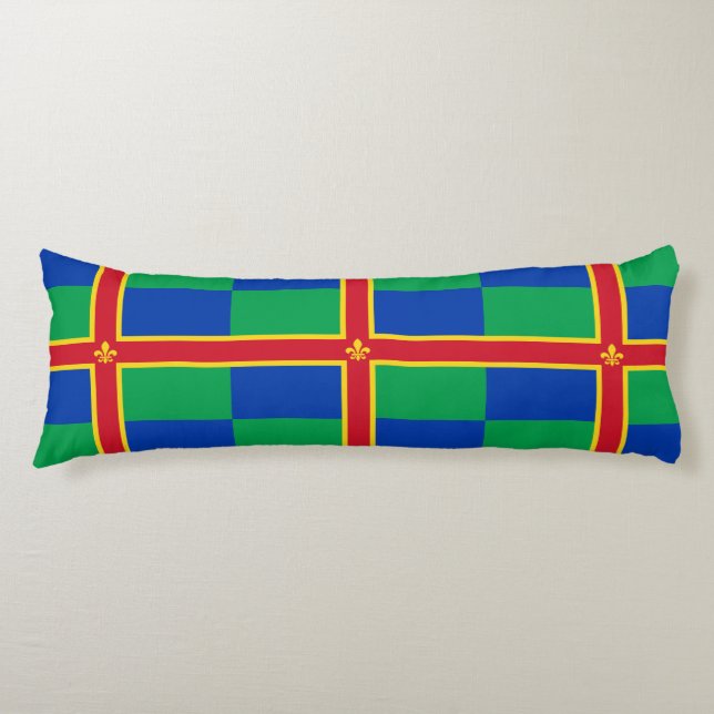 Coussins Longs Oreiller corporel du drapeau du Lincolnshire (Devant)