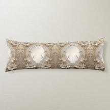 Oreiller Corporel Fleurs Blanches Modernes Perles