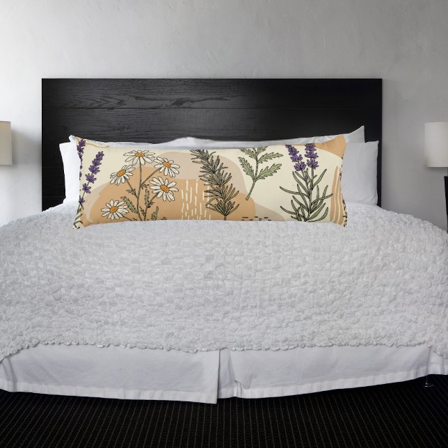 Coussins Longs 🌿 Oreiller Corporel Fleurs Herbacées (Créateur téléchargé)