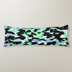Coussins Longs Oreiller Corporel Noir Foncé, Vert Menthe et Bleu