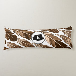 Coussins Longs Oreiller corporel personnalisé - Boho Monogramme B