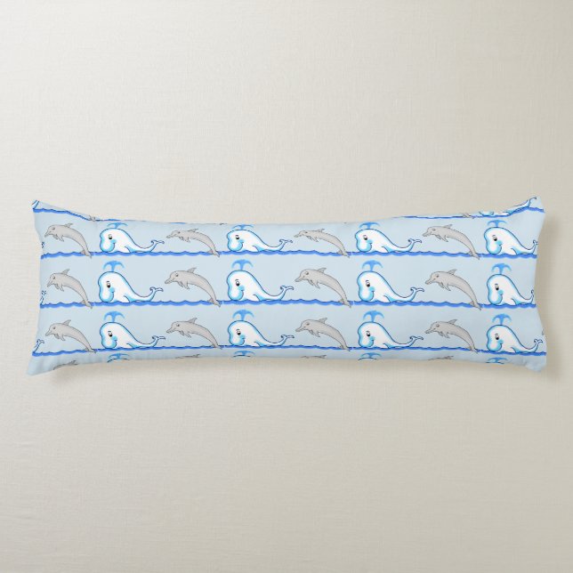 Coussins Longs Oreiller corporel pour dauphins et baleines (Devant)