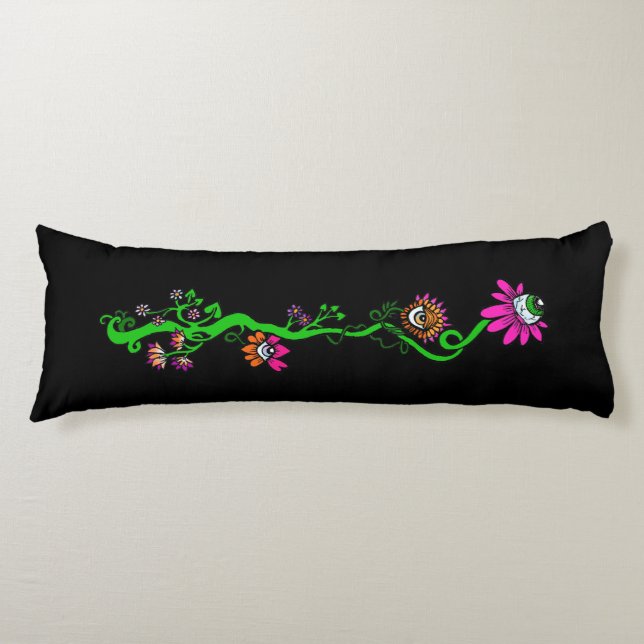 Coussins Longs Oreiller Corporel Réversible Alien Floral Pastel G (Devant)