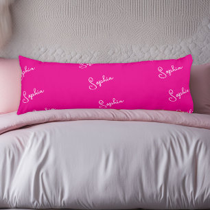 Coussins Longs Oreiller corporel rose personnalisé