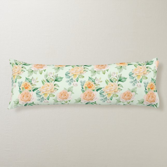 Coussins Longs Oreiller corps à motif floral (Devant)