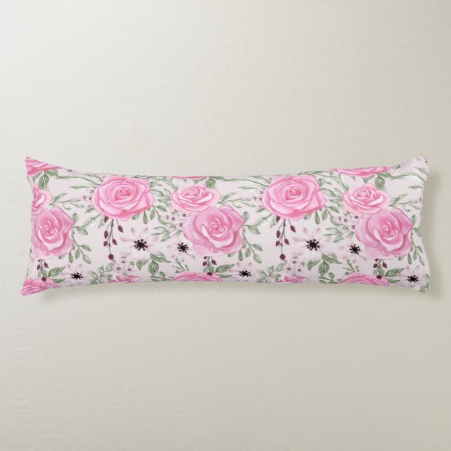 Coussins Longs Oreiller corps à motif floral (Devant)