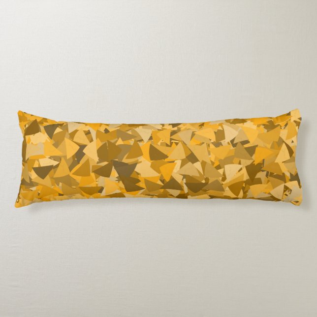 Coussins Longs Oreiller Corps à Motif Triangle Brun Orange (Devant)
