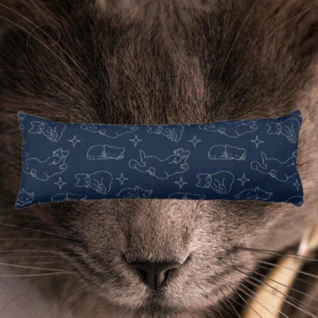 Coussins Longs Oreiller Corps Amoureux Chat Endormi – Motif Chat  (Créateur téléchargé)