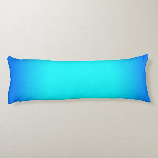 Coussins Longs Oreiller corps bleu turquoise (Dos)