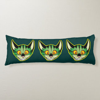 Coussins Longs Oreiller corps de chatte à dessin fluorescent