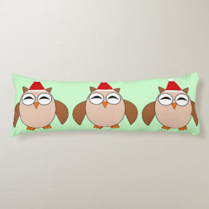 Coussins Longs Oreiller corps de chouette de Noël mignon