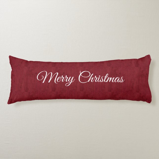 Coussins Longs Oreiller corps de Noël rouge profond (Devant)