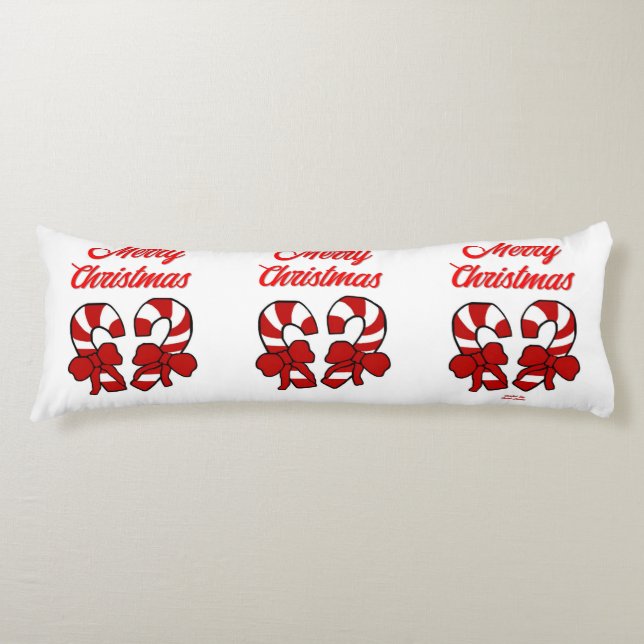 Coussins Longs Oreiller corps de Sucres de canne de Noël (Devant)