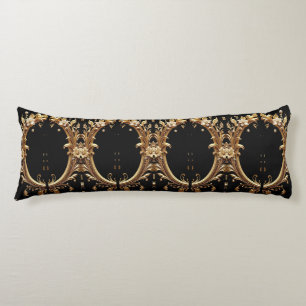 Coussins Longs Oreiller Corps Fleur Ornement Doré