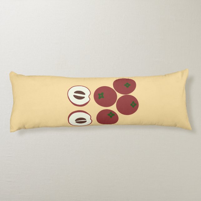 Coussins Longs Oreiller Corps Pomme Velours (Dos)