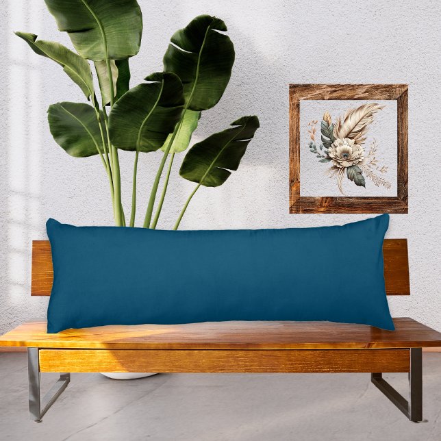 Coussins Longs Oreiller couleur unie bleu moyen Paon (Créateur téléchargé)