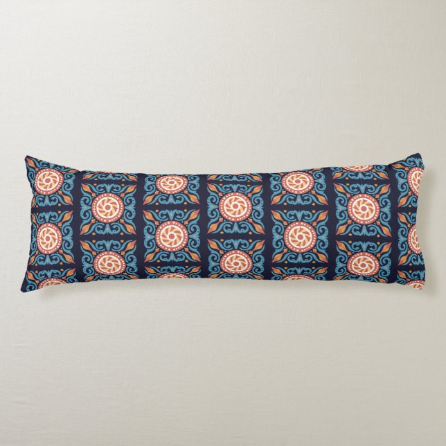 Coussins Longs Oreiller de carrosserie Boho Tile (Devant)
