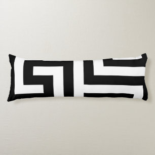 Coussins Longs Oreiller de carrosserie de Maze géométrique noir e