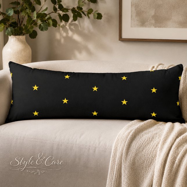 Coussins Longs Oreiller de corps à motif d'étoiles célestes éléga (Elegant Celestial Star Pattern Body Accent Pillow)