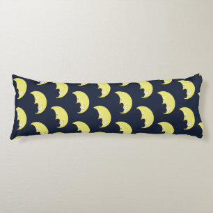 Coussins Longs Oreiller de corps avec motif de lune souriante