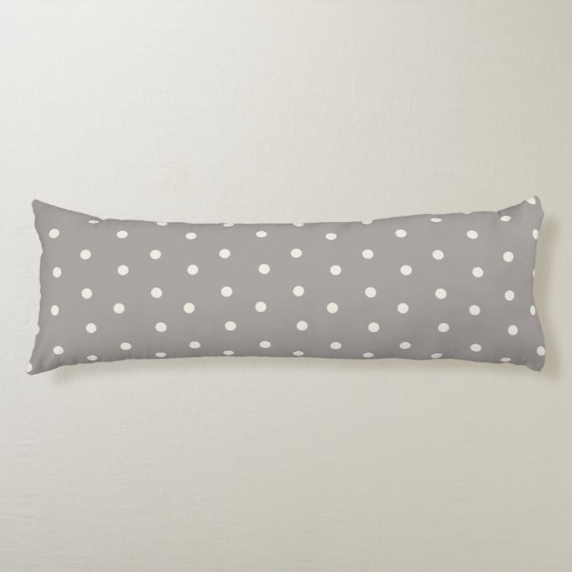 Coussins Longs Oreiller de corps bébé élégant gris à pois (Devant)