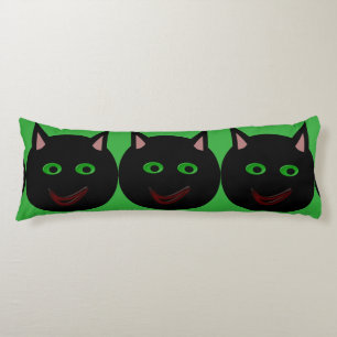 Coussins Longs Oreiller de corps de chats noir Halloween