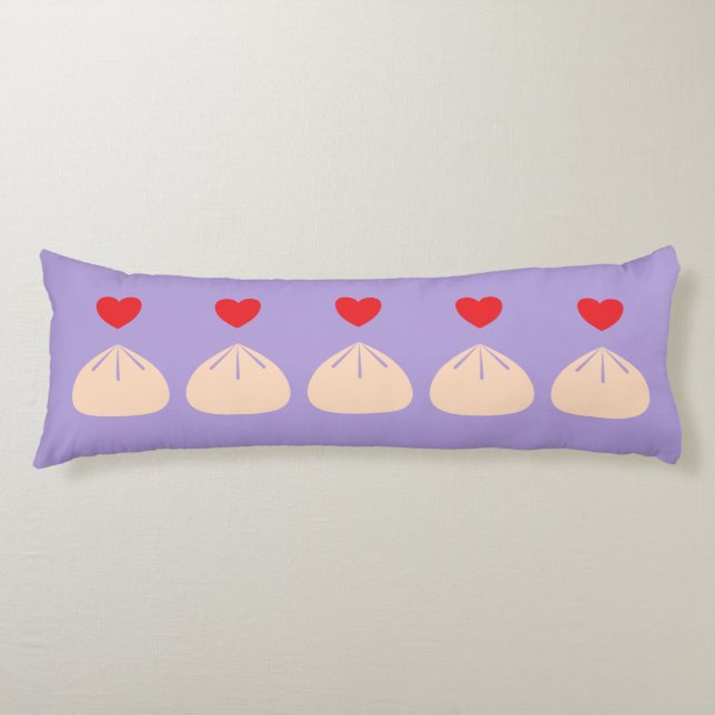 Coussins Longs Oreiller de corps de l'amour de Dumpling (Devant)