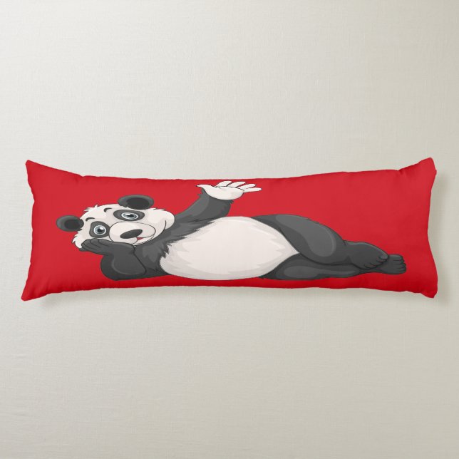 Coussins Longs Oreiller de corps de panda précieux (Devant)