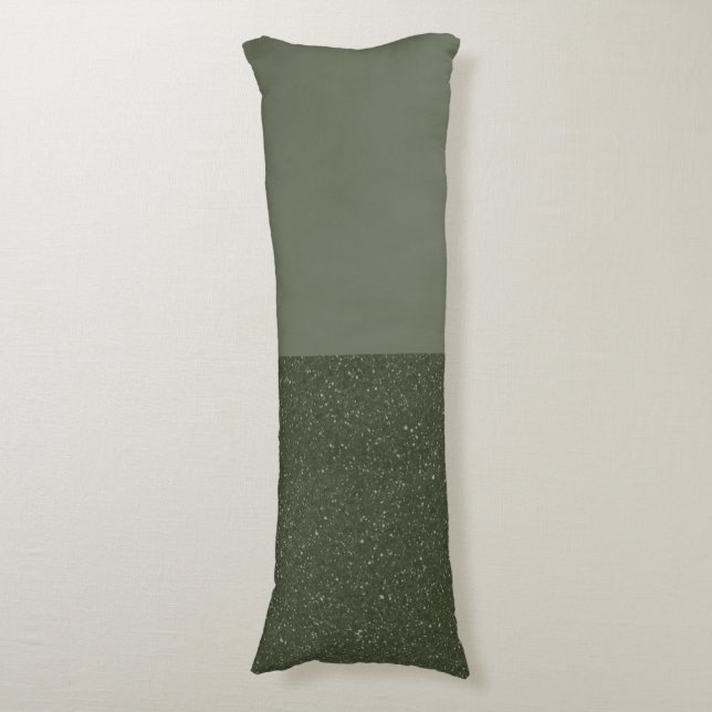 Coussins Longs Oreiller de corps vert mousse personnalisable (Devant (Vertical))
