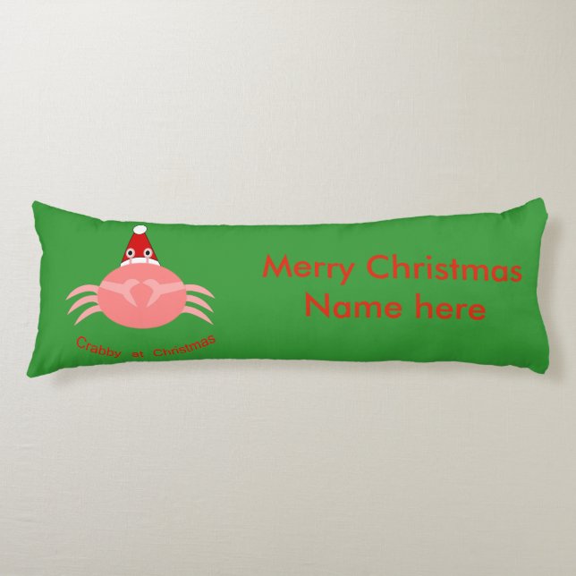 Coussins Longs Oreiller du corps de crabe de Noël (Devant)