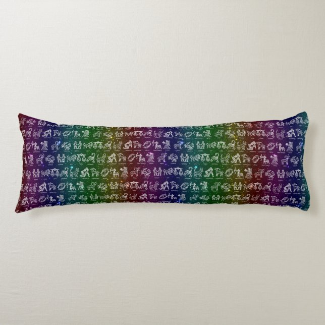 Coussins Longs Oreiller du corps des signes zodiaques (Arc-en-cie (Devant)