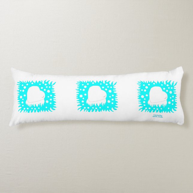 Coussins Longs Oreiller du corps du coeur des neiges d'hiver (Devant)