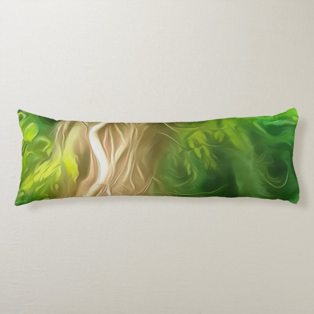Coussins Longs Oreiller du corps Rêve vert pâle arbre (Devant)
