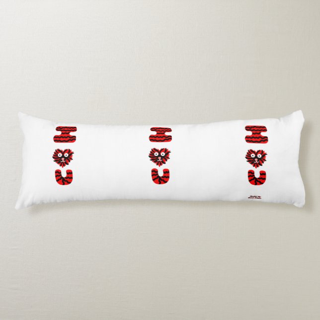Coussins Longs Oreiller du corps U Fuzzy (Devant)