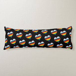 Coussins Longs Oreiller du Motif du coeur arc-en-ciel