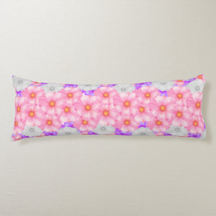 Coussins Longs Oreiller Fleurs Rose Violet