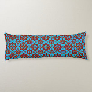 Coussins Longs Oreiller géométrique à motif ethnique – Rouge Bour